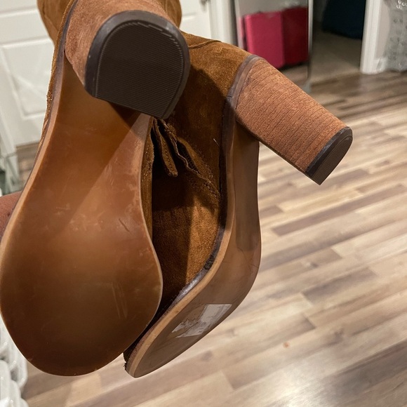 Steve Madden Brown with Suede Finish Palisade Chestnut Leather Knee High Boots - Picture 11 of 15